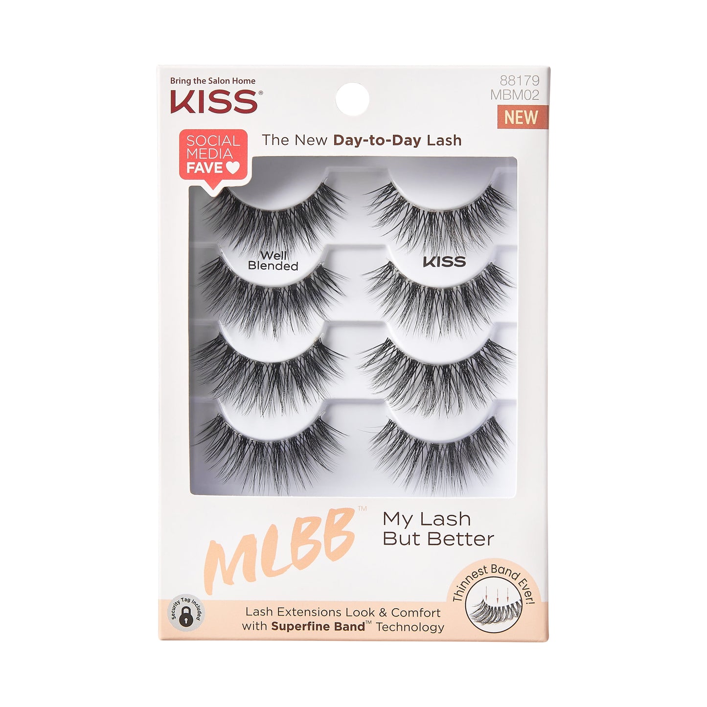 KISS My Lash But Better Fake Eyelashes Multipack, ‘So Real’, Black