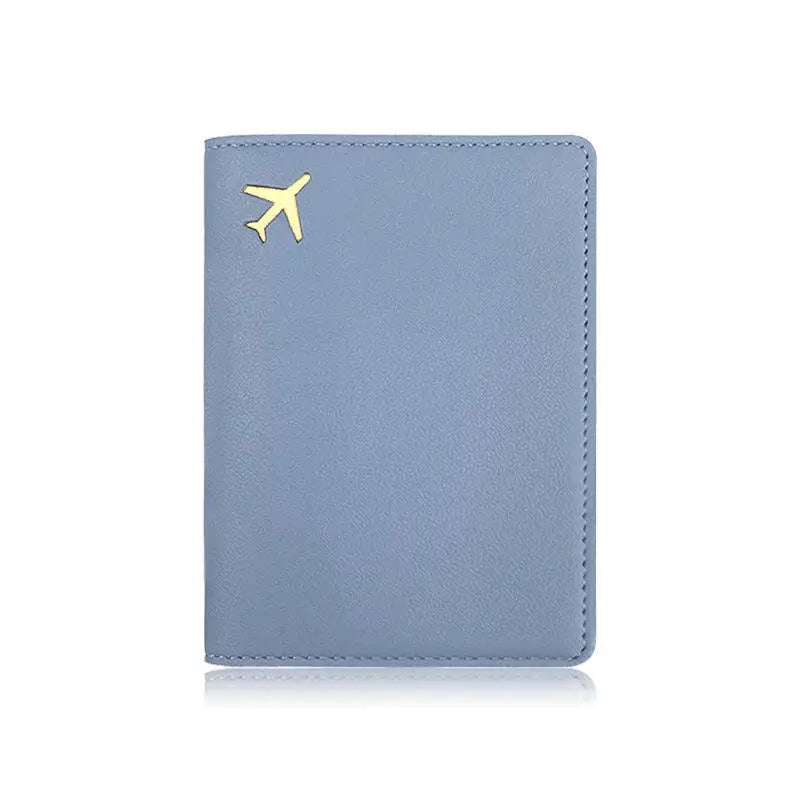 Luxury Gold Airplane Passport Cover Custom Name Men Women Business Passport Holder Personalized Logo Initials Travel Accessories