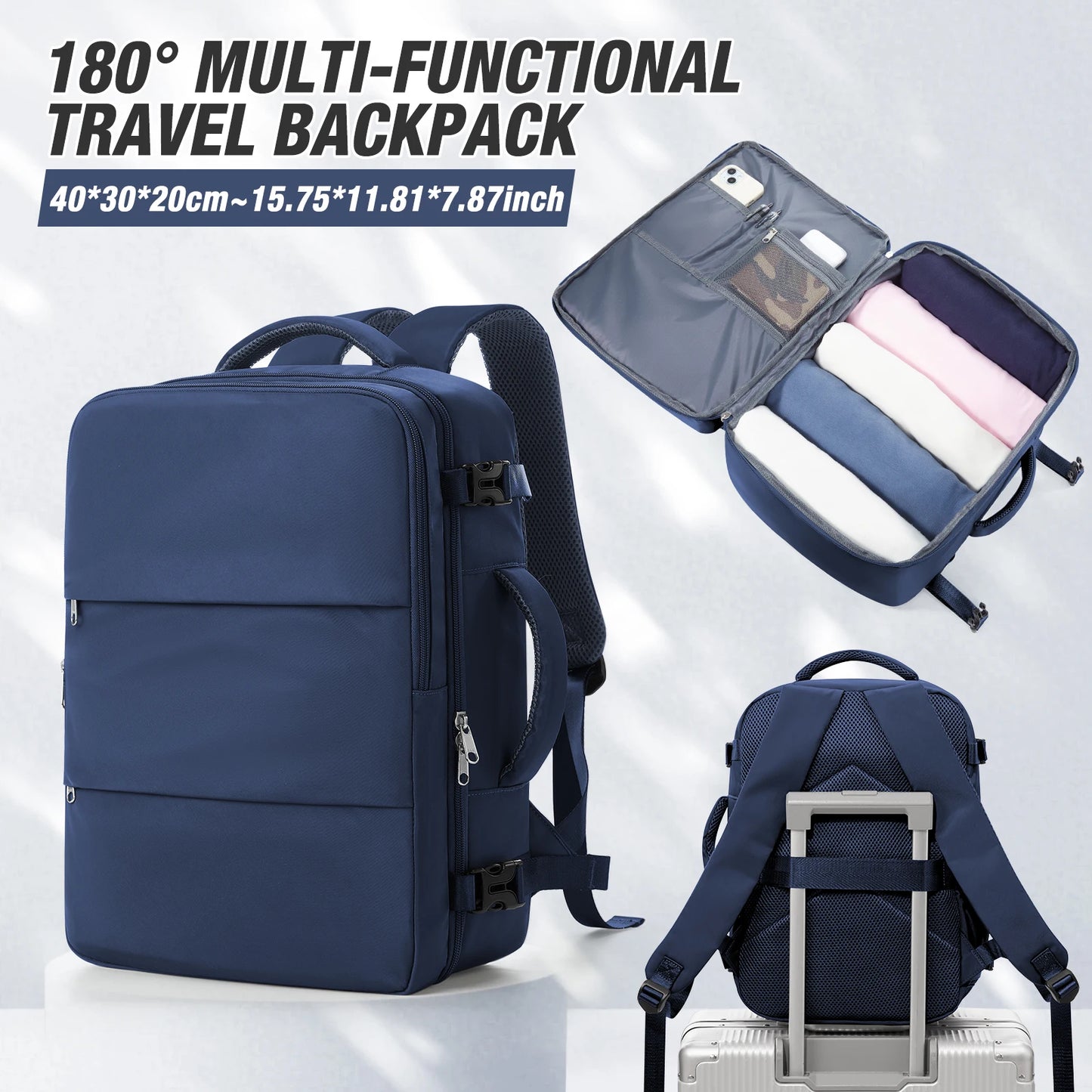Notebook Backpack Travel 40x30x20 Ryanair Laptop Bag Men Women Business Waterproof Cabin Bag Carry ons Backpack School Bag