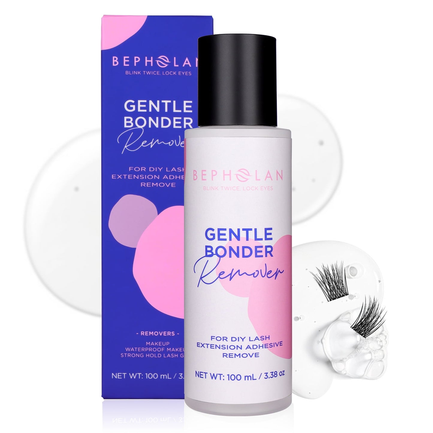 BEPHOLAN Lash Glue Remover, DIY Eyelash Extension Remover, Bond & Seal