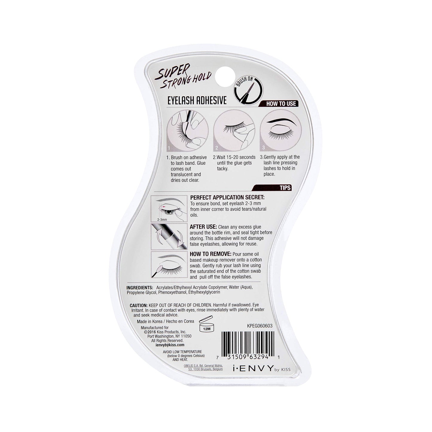 i-Envy by KISS Super Strong Hold Eyelash Adhesive Waterproof, Long-Las