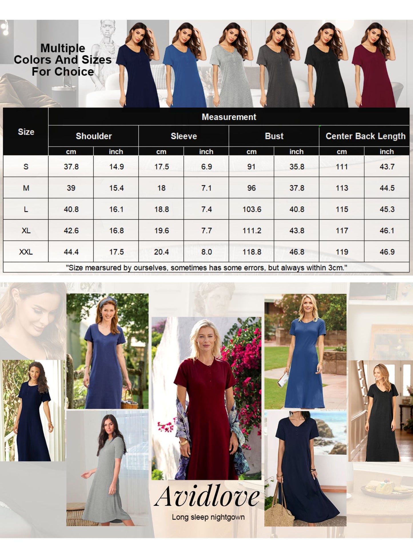 Avidlove Womens Maternity Nightgown for Hospital Pregnancy Long Nightg