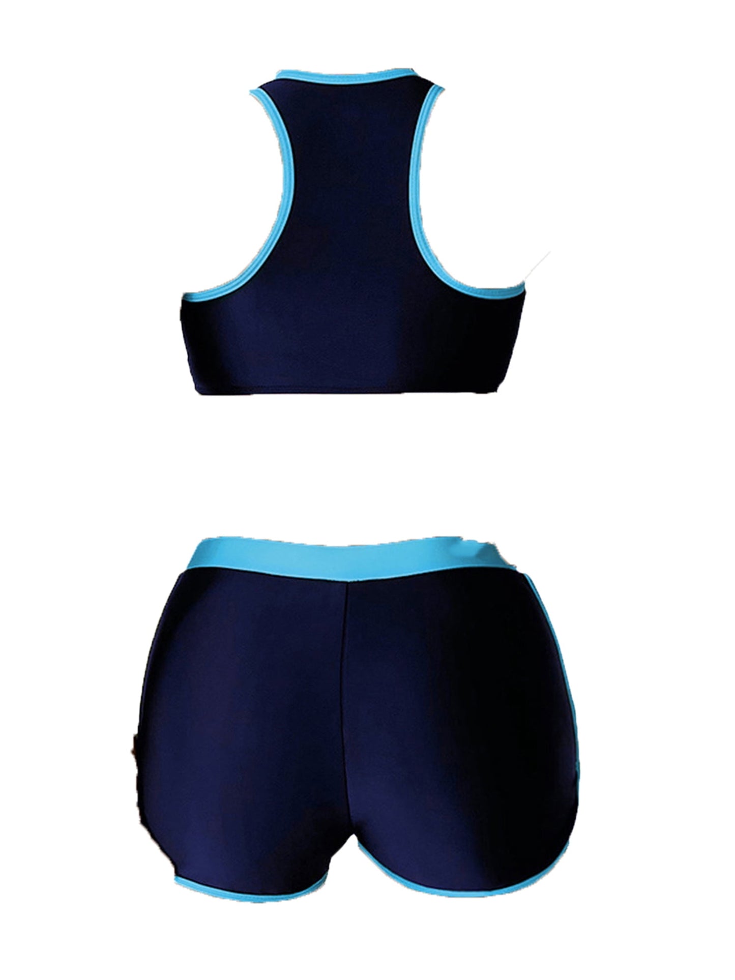 Nyeemya Women's Workout Set Yoga Bra Crop Top with Bodycon Shorts Trac