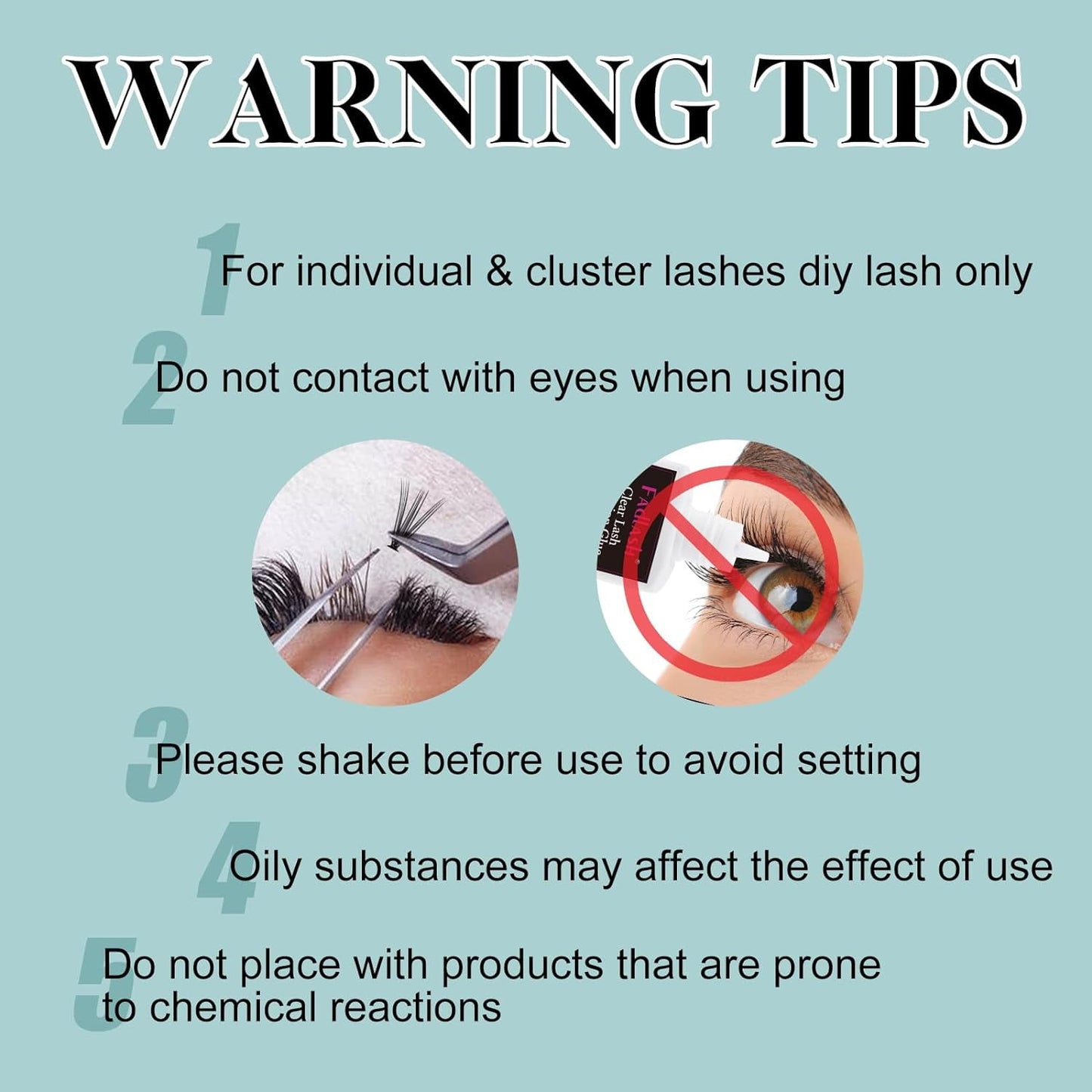 Fadlash Cluster Lash Glue Individual Lash Glue 3-5S for Beginners 7-15