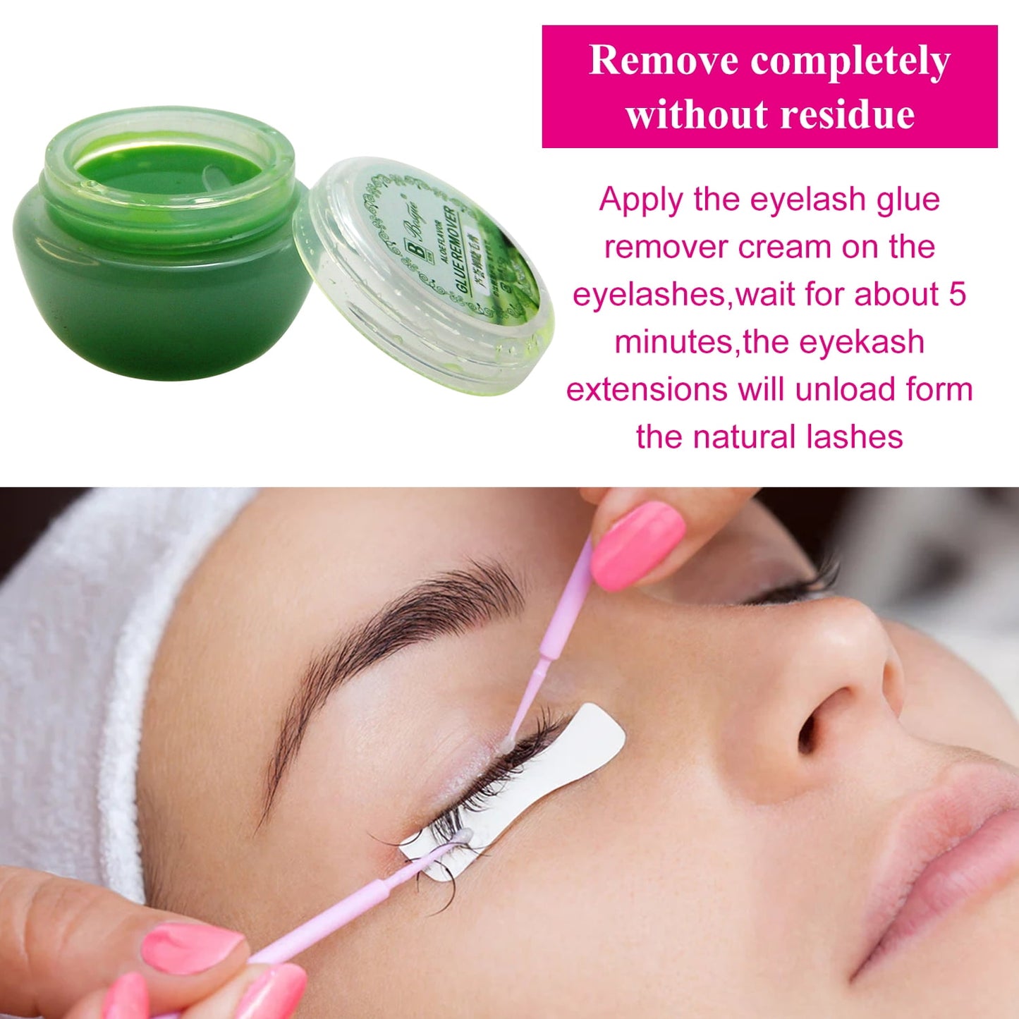 15g Professional Quick Glue Remover Lashes Eyelash Extension Cleaner &