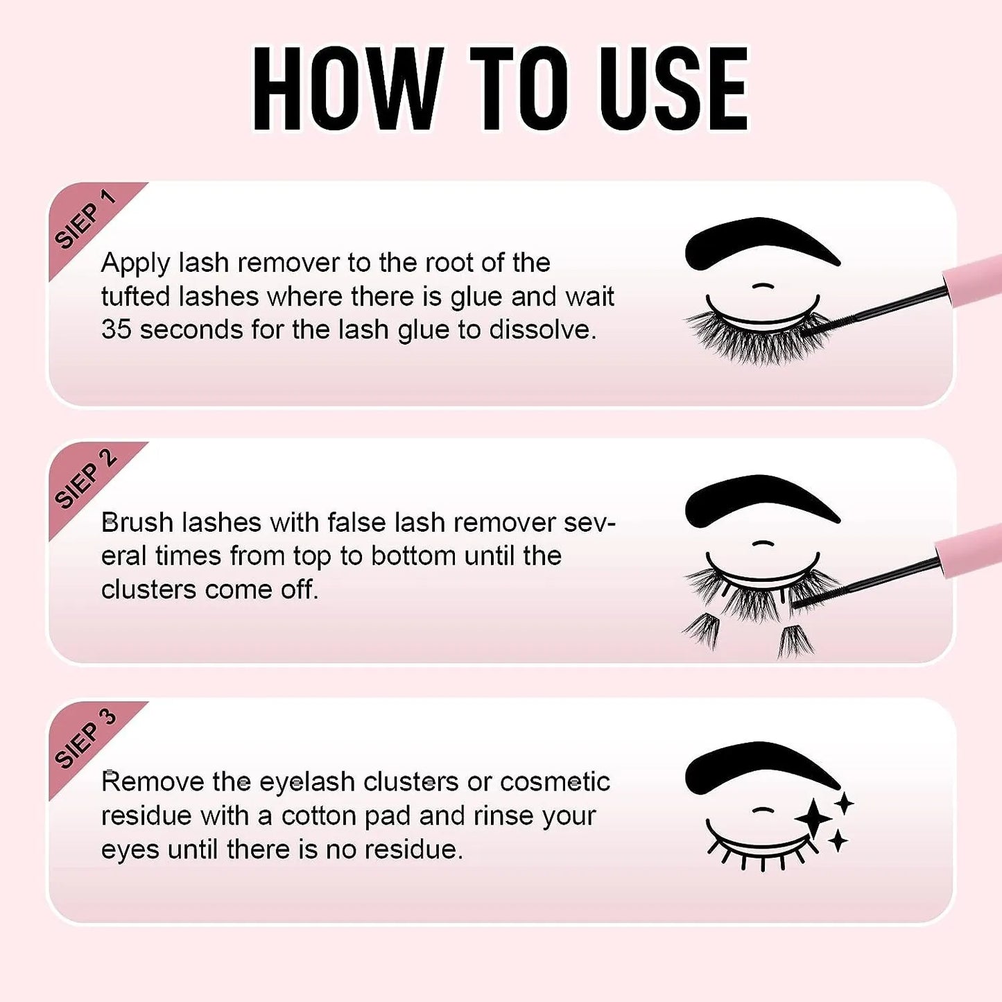 Fadlash Cluster Lash Glue Remover 5 ML Lash Remover for Cluster Indivi