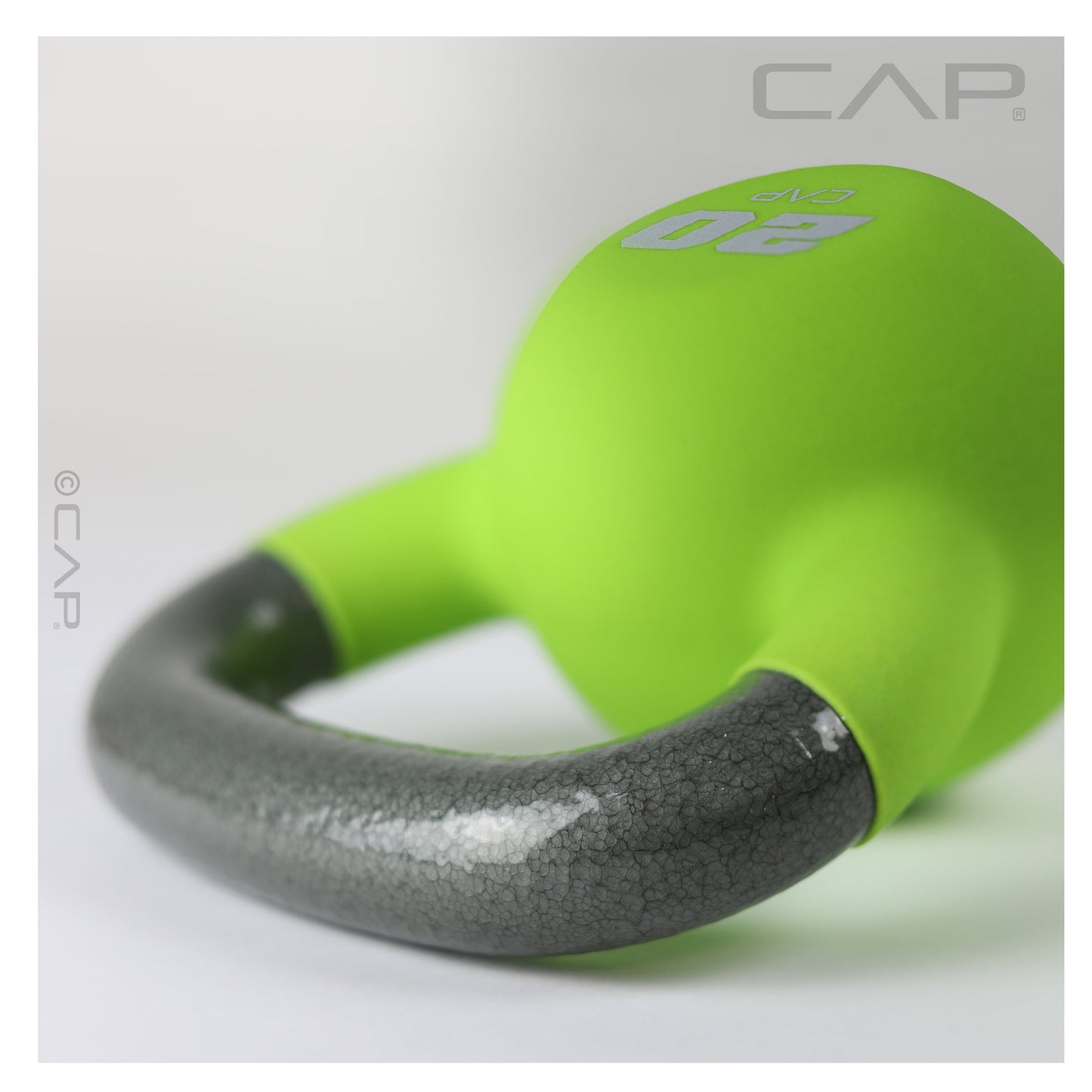 CAP, 20lb Neoprene Coated Kettlebell, Green