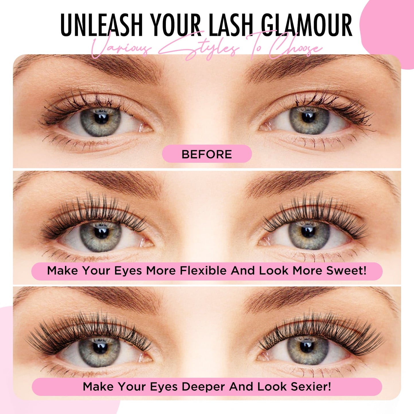 Bepholan 144Pcs Individual Lashes Eyelash Clusters Extensions Thin Ban