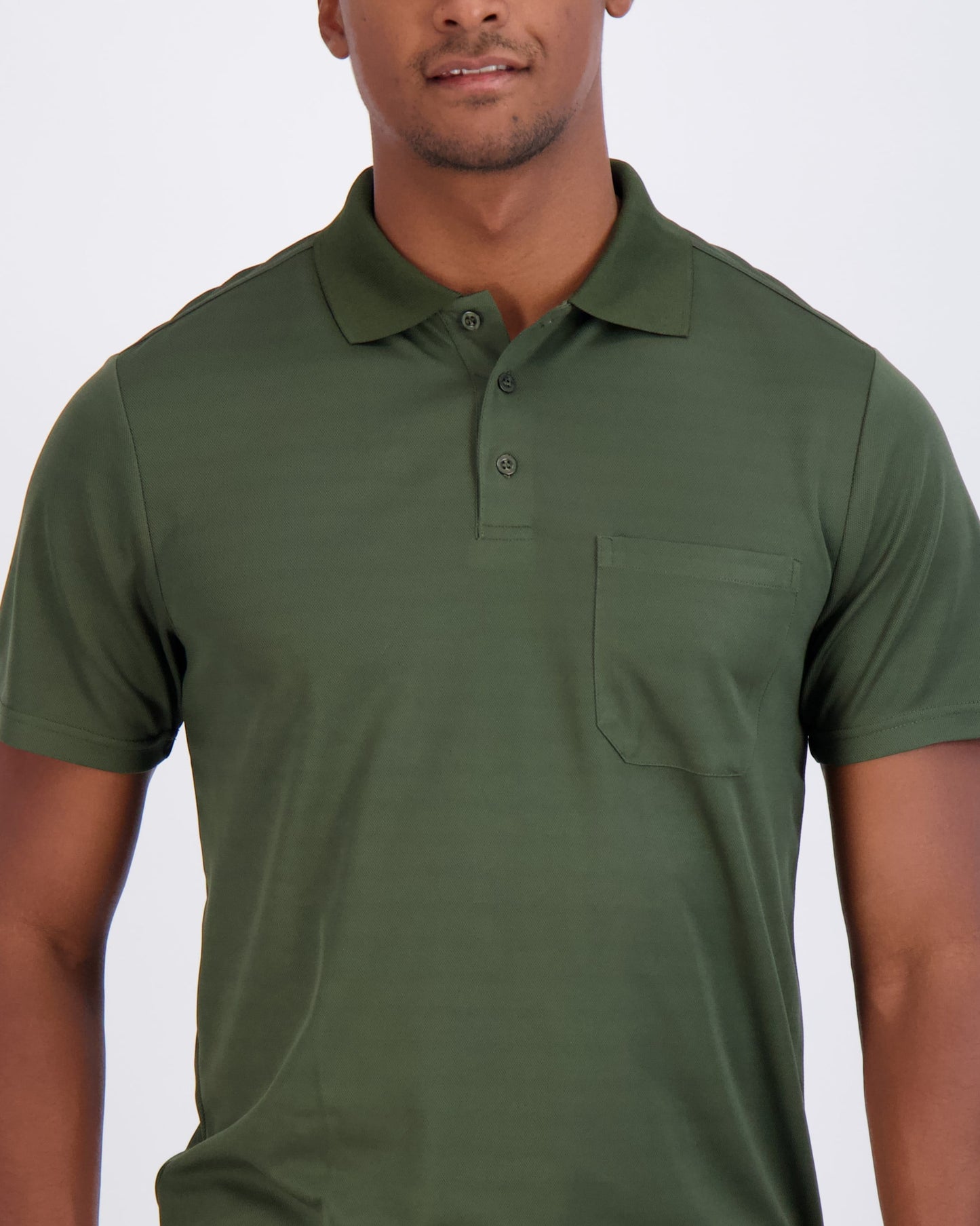 Real Essentials 3 Pack: Mens Short Sleeve Dry-Fit Collared Polo Shirt