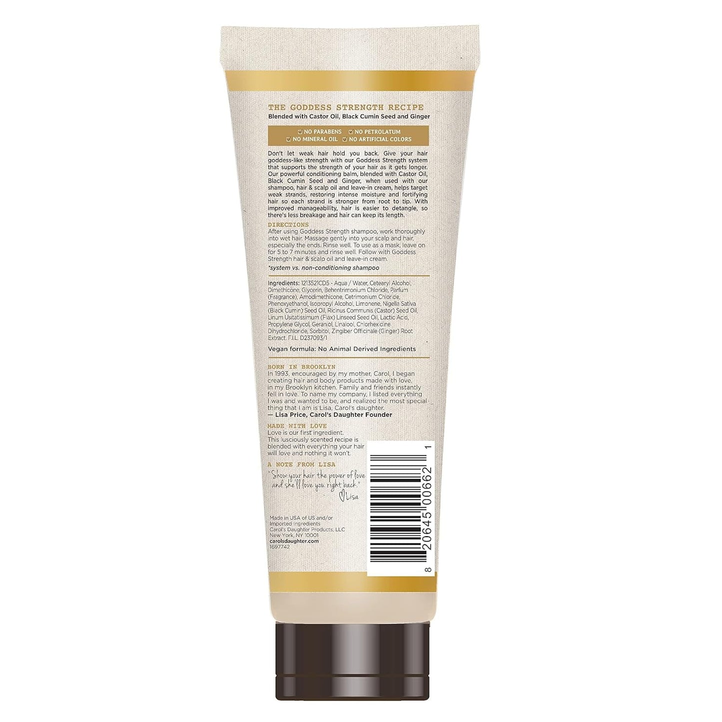 Carol's Daughter Goddess Strength Fortifying Conditioner For Wavy, Coi