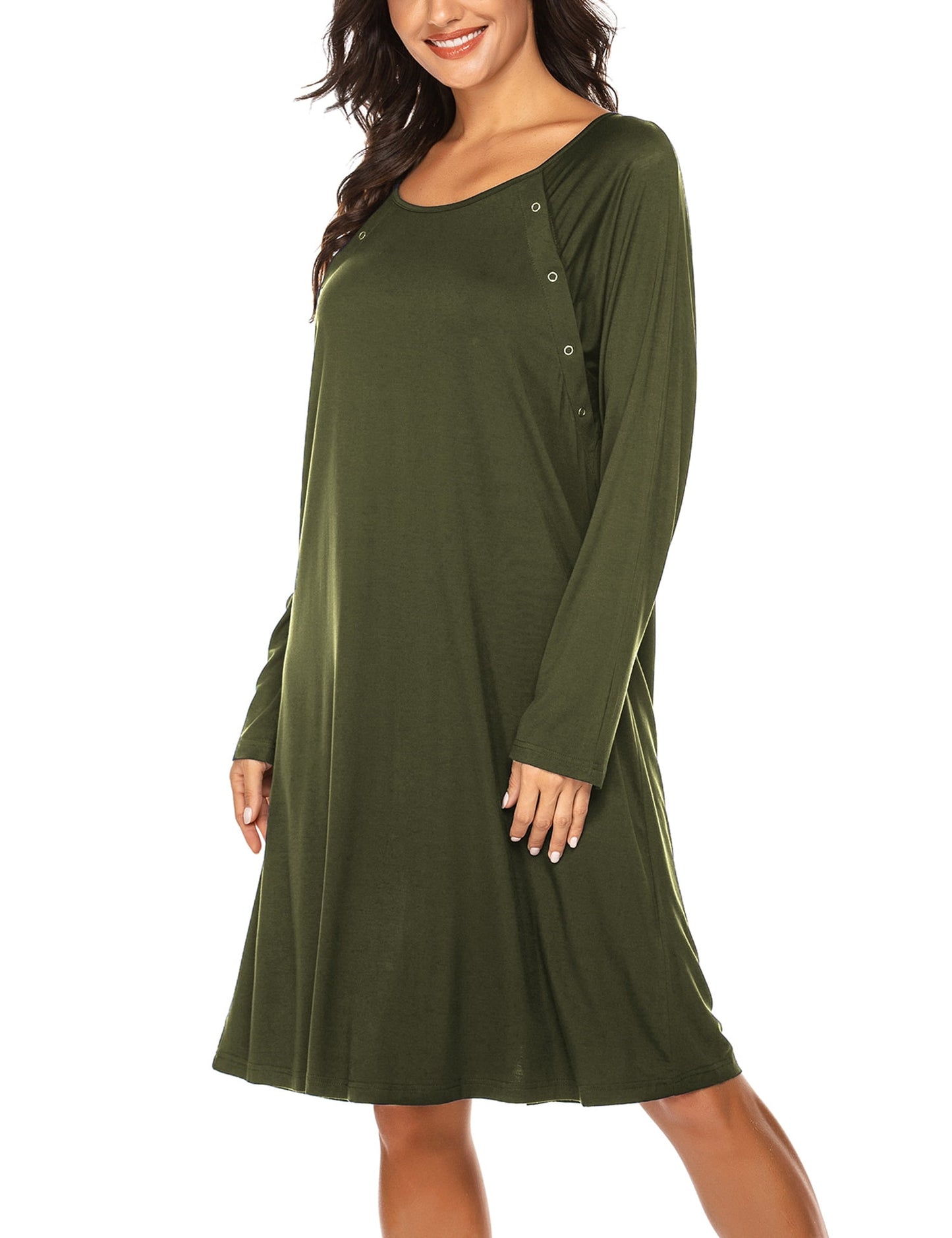 Avidlove Women’s Nursing/Delivery/Labor Nightgown Long Sleeve Matern