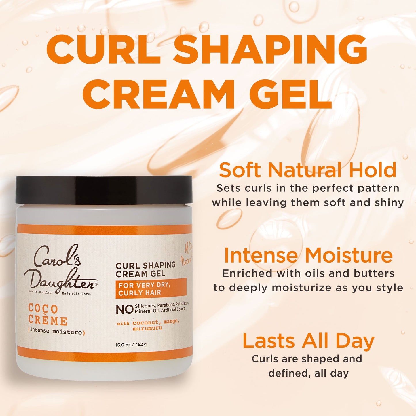 Carol's Daughter Moisturizing Shaping Cream Gel for with Curly Hair wi