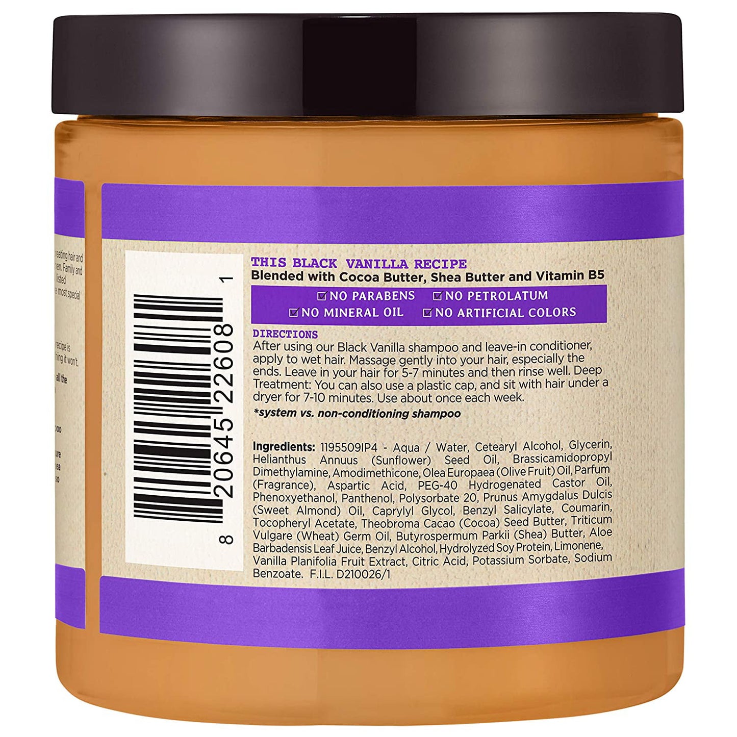 Carol's Daughter Black Vanilla Moisture and Shine Hair Smoothie, 8 Oz