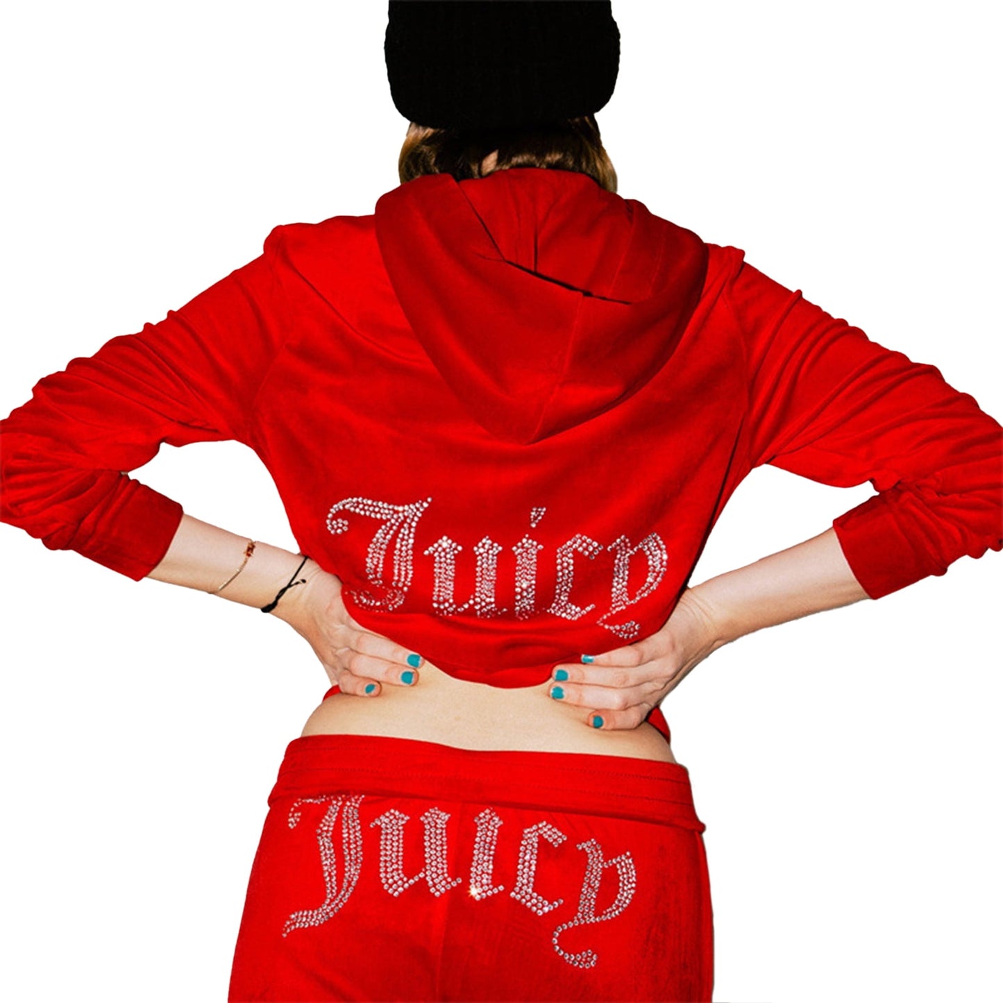 ALSLIAO Women 2 Piece Outfits Velour Tracksuit for Velvet Jogging Work