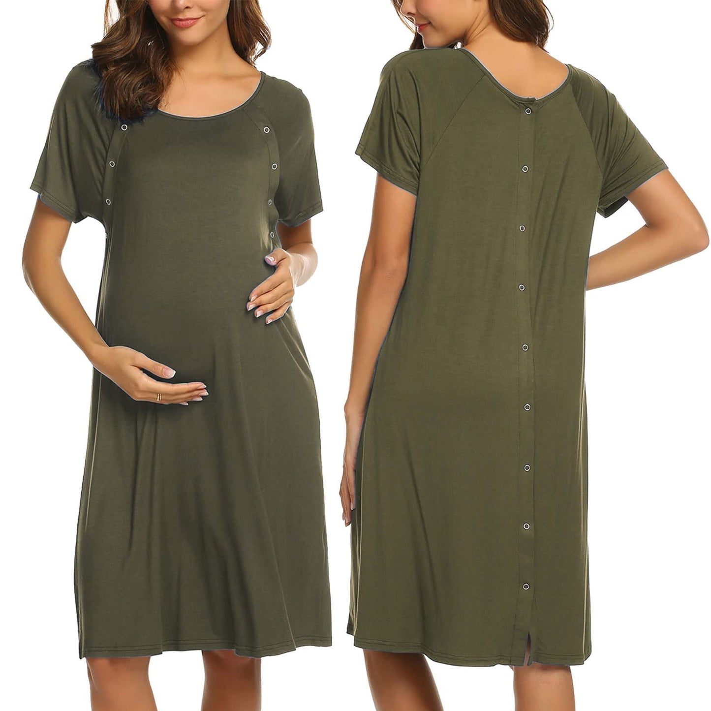 Avidlove Women’s Nursing/Delivery/Labor Nightgown Long Sleeve Matern