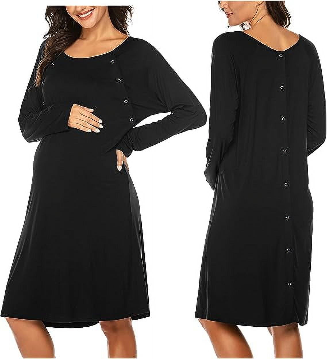Avidlove Women’s Nursing/Delivery/Labor Nightgown Long Sleeve Matern