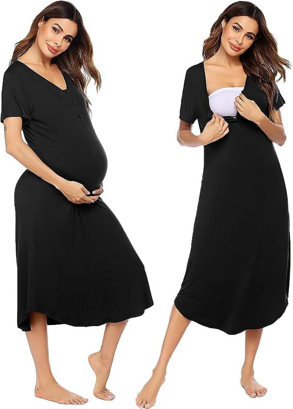 Avidlove Womens Maternity Nightgown for Hospital Pregnancy Long Nightg