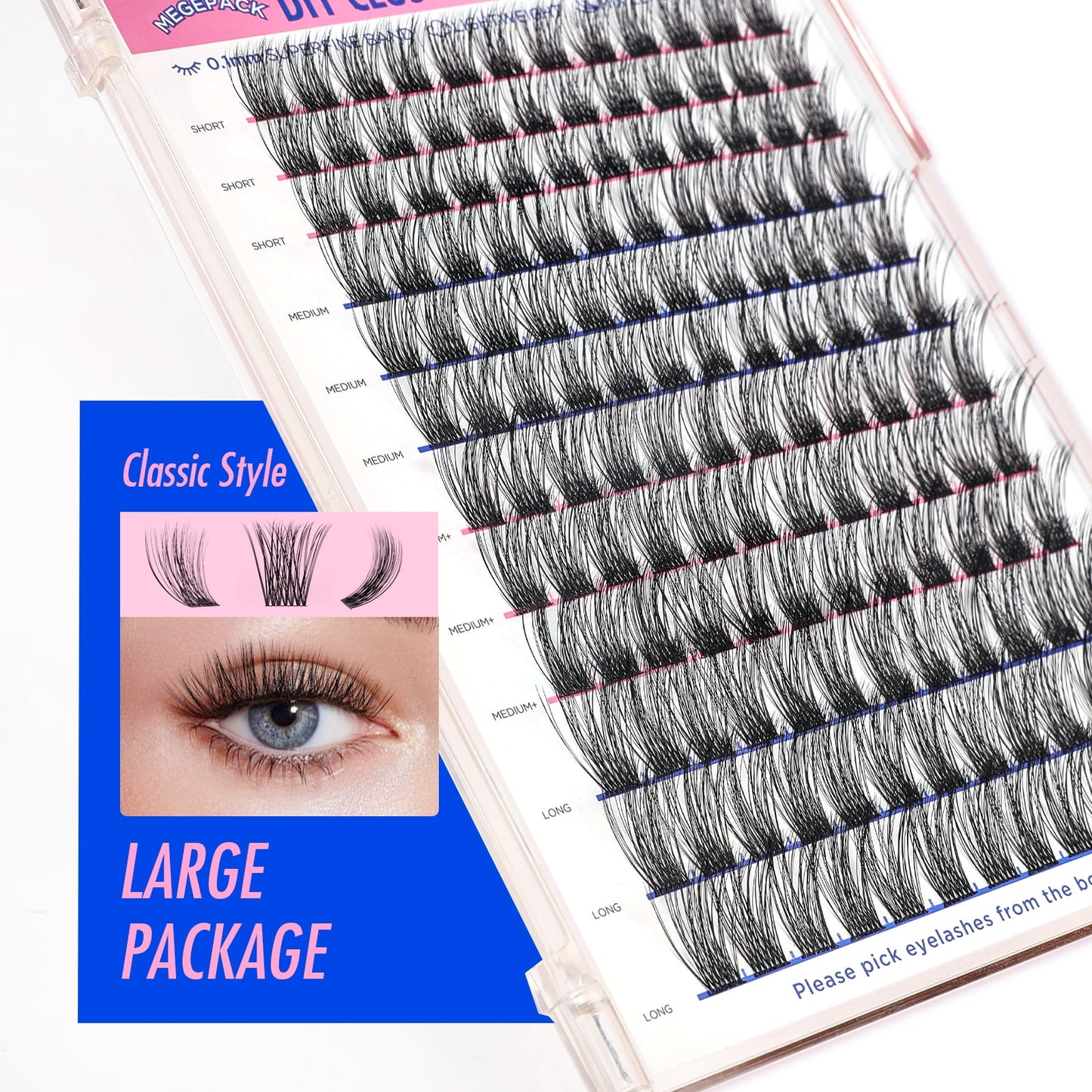 Bepholan 144Pcs Individual Lashes Eyelash Clusters Extensions Thin Ban