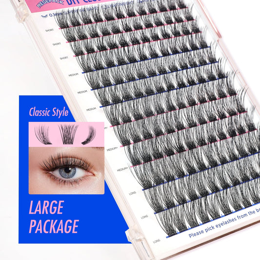 Bepholan 144Pcs Individual Lashes Eyelash Clusters Extensions Thin Ban