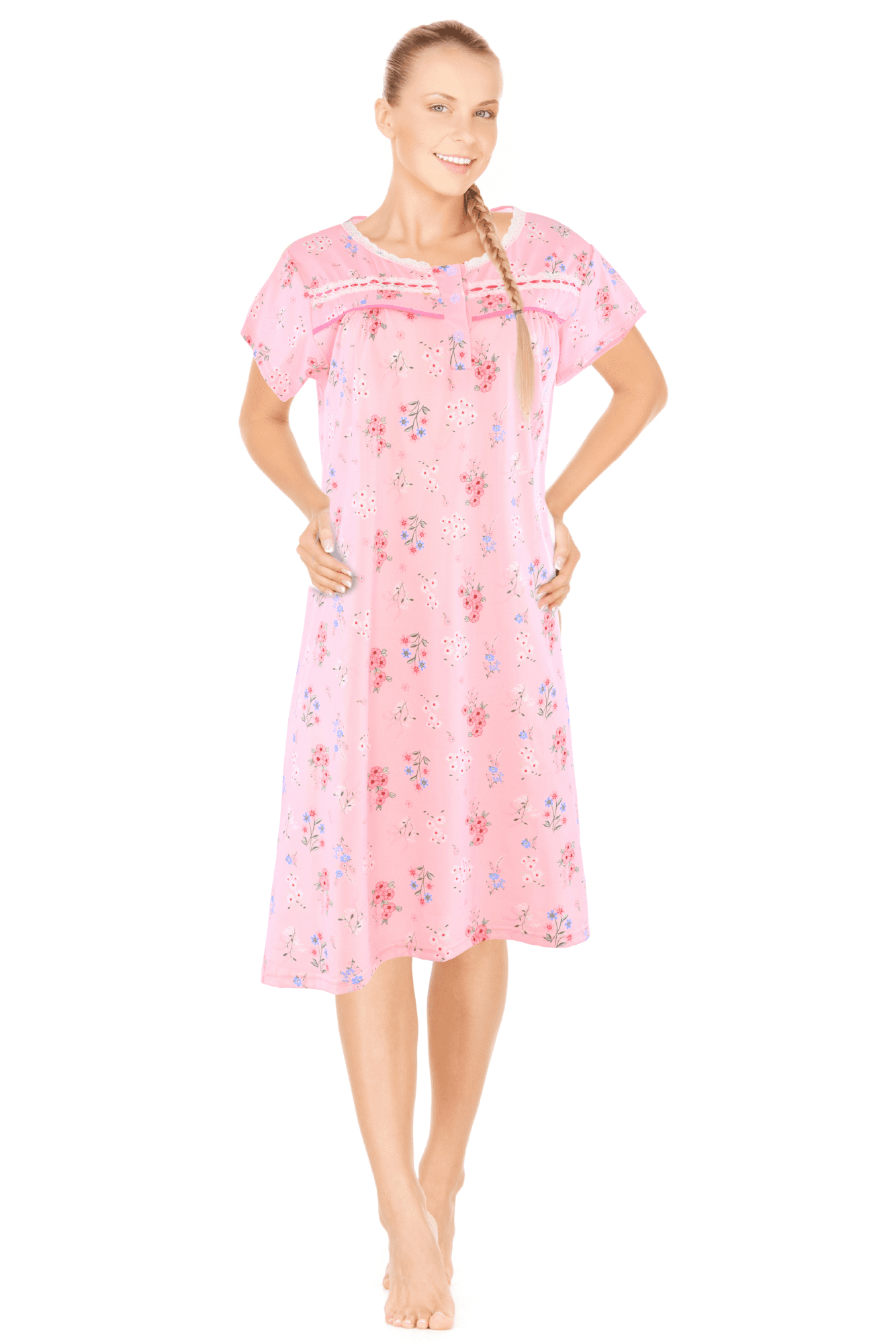 JEFFRICO Womens Nightgowns Sleepwear Soft Pajama Dress Nightshirts Plu