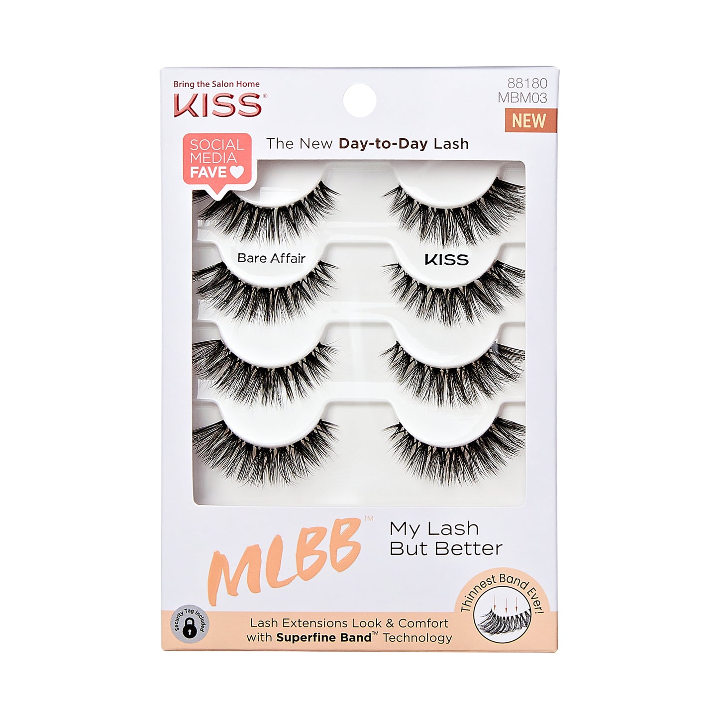KISS My Lash But Better Fake Eyelashes Multipack, ‘So Real’, Black