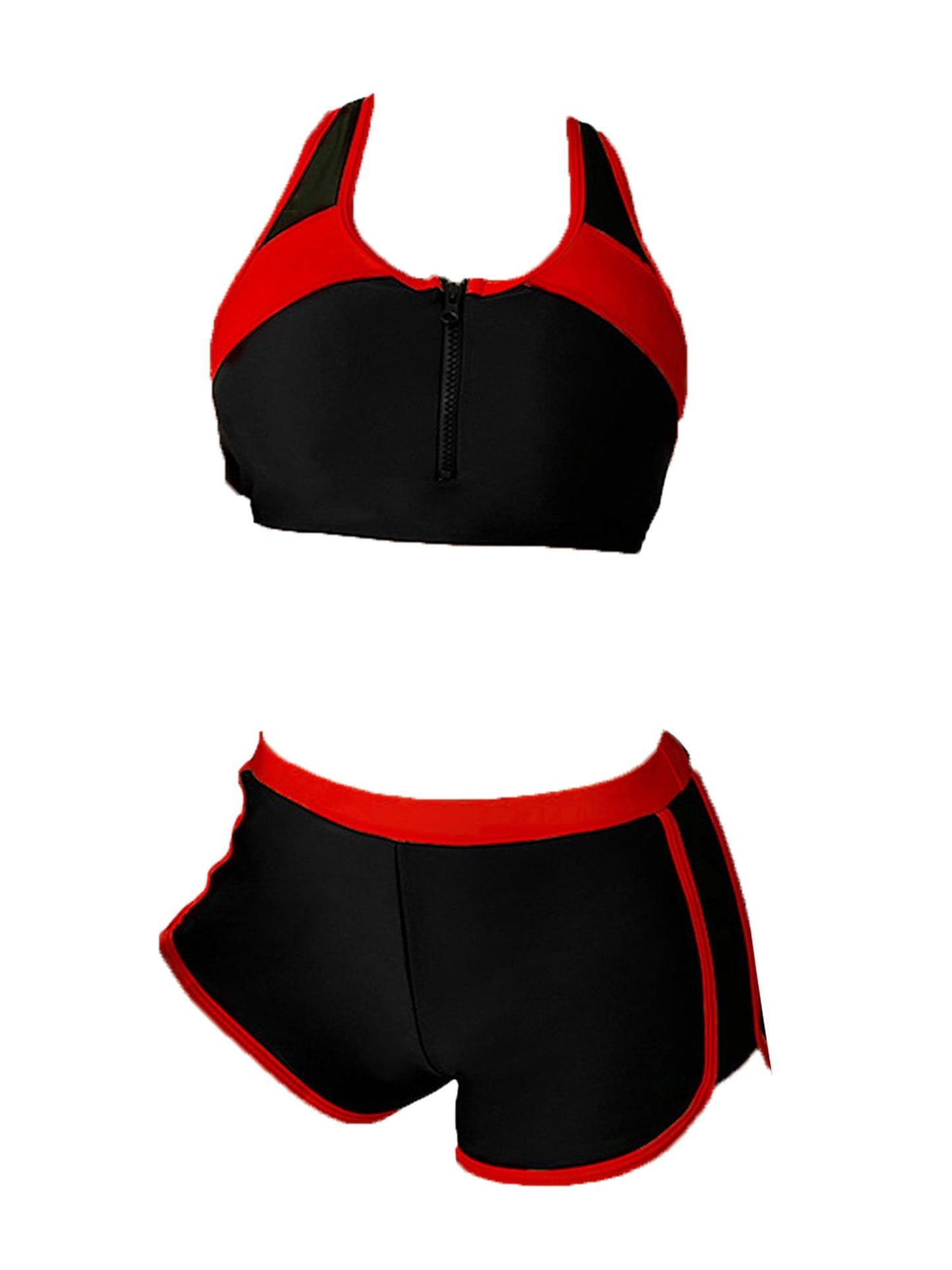 Nyeemya Women's Workout Set Yoga Bra Crop Top with Bodycon Shorts Trac