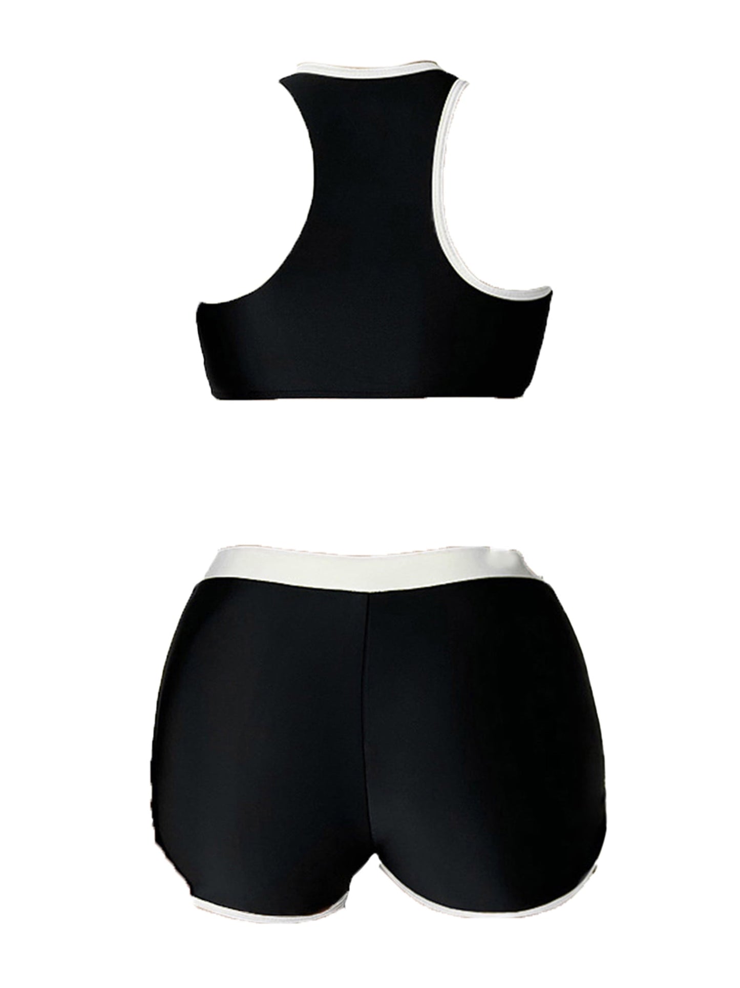 Nyeemya Women's Workout Set Yoga Bra Crop Top with Bodycon Shorts Trac
