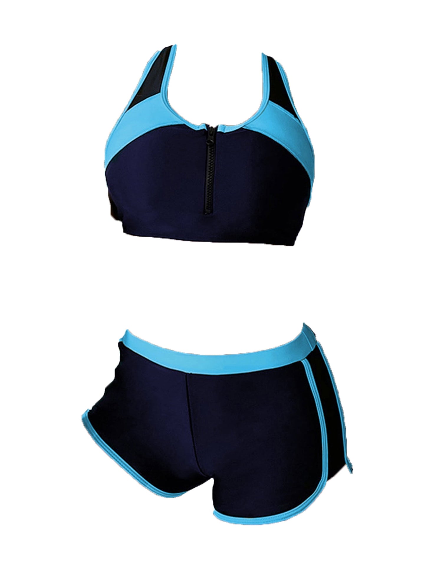 Nyeemya Women's Workout Set Yoga Bra Crop Top with Bodycon Shorts Trac