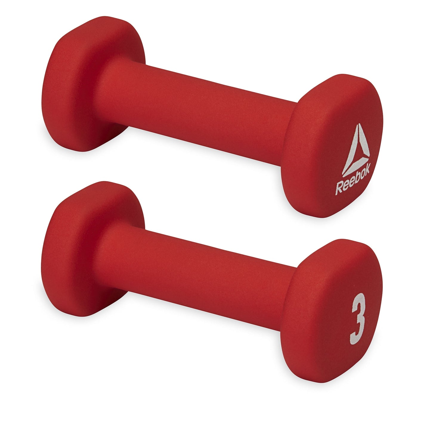 Reebok 3lb Neoprene Hand Weight Set, Cast-Iron Filled, Includes 2 Weig