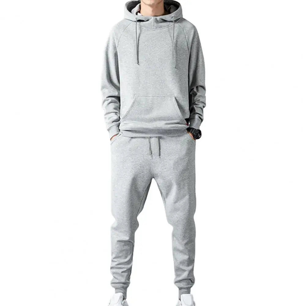 1 Set Men Hoodie Pants  Popular Loose Fit Hood Sweatshirt Sweatpants  Sporty Men Sweatshirt Sweatpants