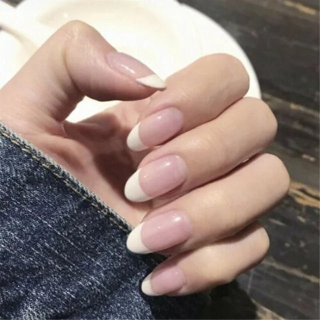 24Pcs Blue Flame Love Wearing False Nails Press On Nail Tips Full Cover Manicure Detachable Special Artificial Fake Nails Art