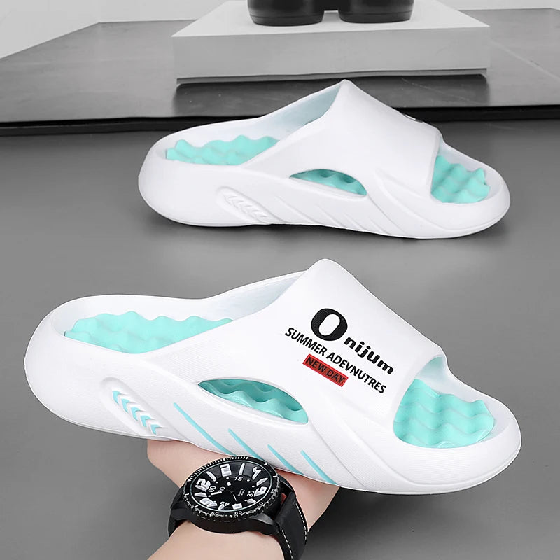 Slippers for Men and Women, New Summer Style, Massage Insoles, Non-Slip, Casual Outdoor Wear, Sports Flip-Flops, Beach Slippers