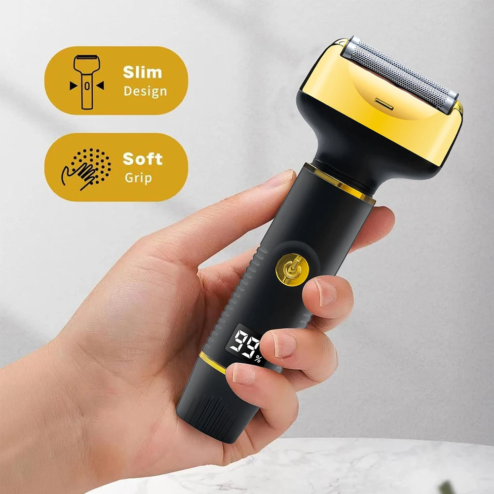 Shaver Professional Electric Razor Shaving Machine Waterproof Beard Trimmer Metal Razor Digital Display Shavers for Men