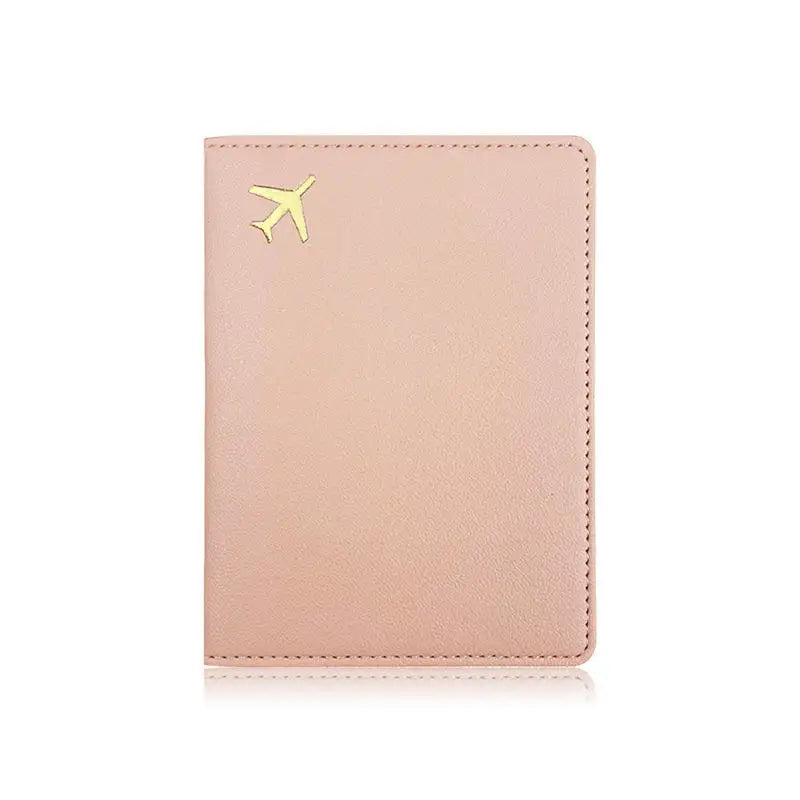 Luxury Gold Airplane Passport Cover Custom Name Men Women Business Passport Holder Personalized Logo Initials Travel Accessories