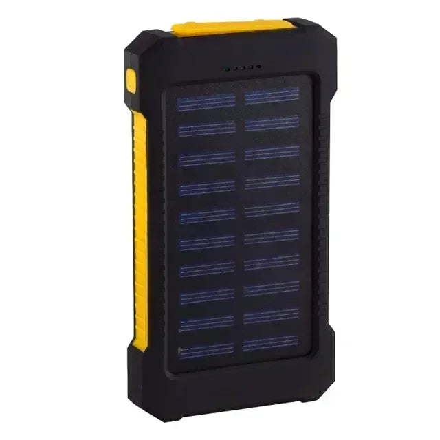 200000mAh Portable Solar Power Bank, External Battery, Fast Charging, Waterproof, with SOS Flashlight Emergency Power Supply New