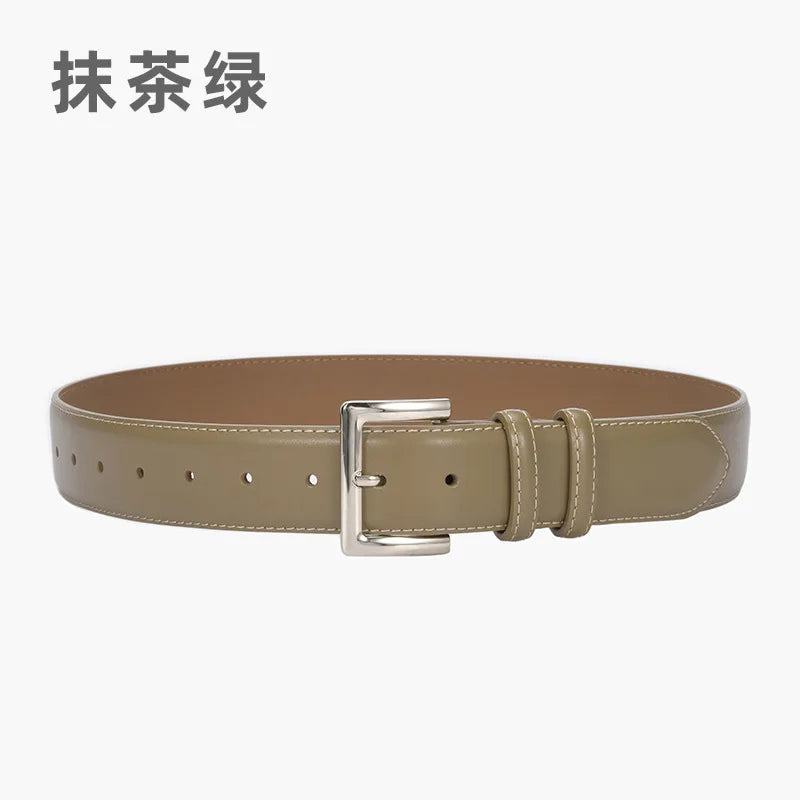9 Colors Business Women Office Suits Trousers Belts Genuine Cow Leather Corset Dress Shirt Waist Belts Cowhide Femme Ceinture