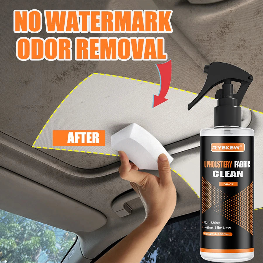 Car Interior Cleaner Leather Fabric Roof Cleaning Washing-Free Safety Belt Cleaner Powerful Stain Removal Auto Detailing