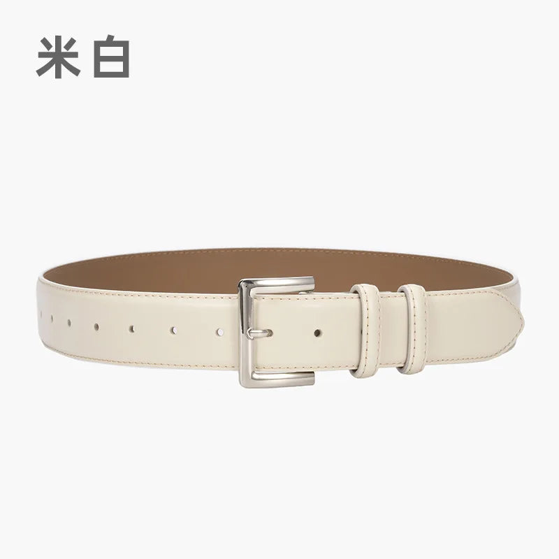 9 Colors Business Women Office Suits Trousers Belts Genuine Cow Leather Corset Dress Shirt Waist Belts Cowhide Femme Ceinture