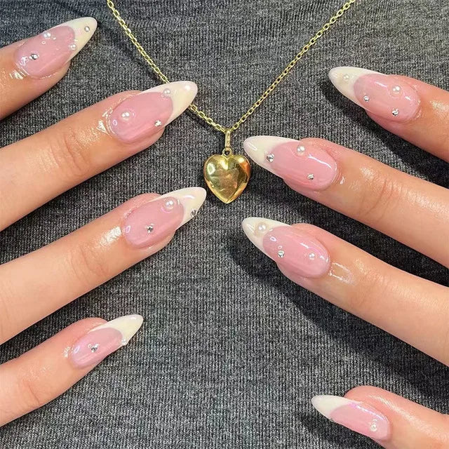 24Pcs Blue Flame Love Wearing False Nails Press On Nail Tips Full Cover Manicure Detachable Special Artificial Fake Nails Art