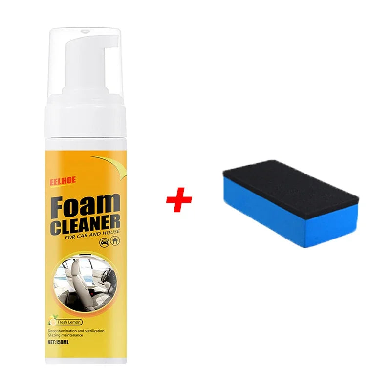 30/60/100/150ml Multi-Purpose Car Wash Foam Cleaner Kit Car Interior Leather Seat Panel Cleaner Anti-aging Cleaning Foam Spray
