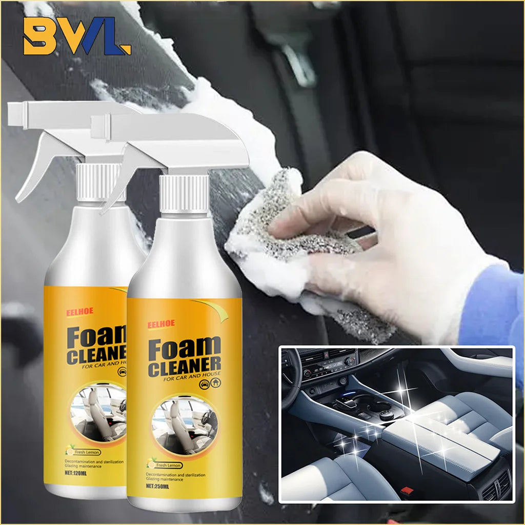 Multifunctional Foam Cleaner Car Interior Stain Removal and Cleaning Leather Seat Foam Cleaner Spray Foam Maintenance Wash Car