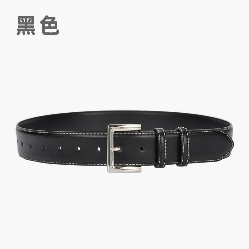9 Colors Business Women Office Suits Trousers Belts Genuine Cow Leather Corset Dress Shirt Waist Belts Cowhide Femme Ceinture