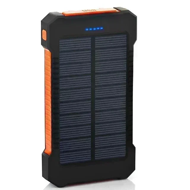 200000mAh Portable Solar Power Bank, External Battery, Fast Charging, Waterproof, with SOS Flashlight Emergency Power Supply New