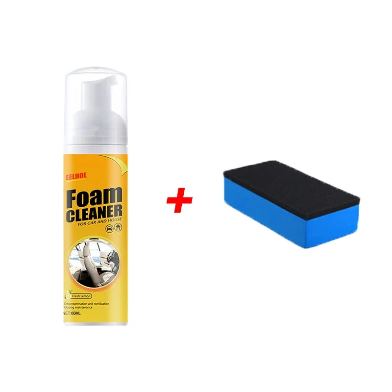 30/60/100/150ml Multi-Purpose Car Wash Foam Cleaner Kit Car Interior Leather Seat Panel Cleaner Anti-aging Cleaning Foam Spray