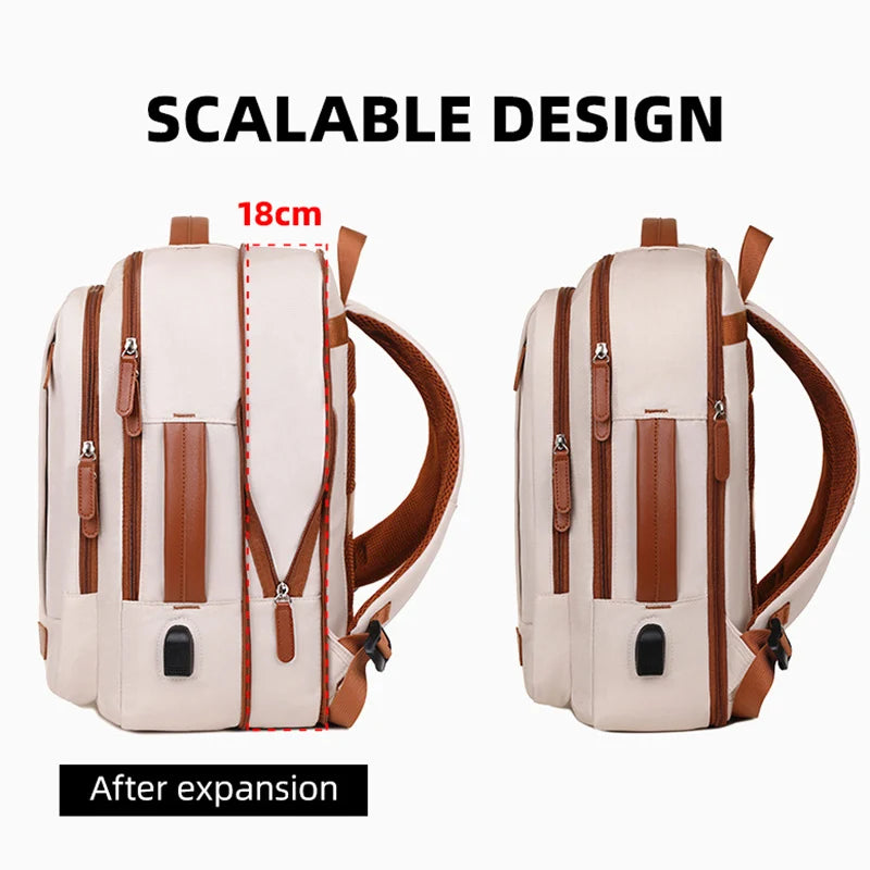 Women Business Backpack Waterproof Laptop Computer Pack Weekender Commuter Bag With USB Port College Student Bags Travel Daypack