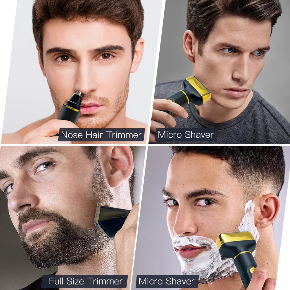 Shaver Professional Electric Razor Shaving Machine Waterproof Beard Trimmer Metal Razor Digital Display Shavers for Men