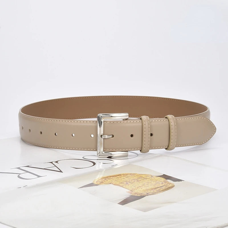 9 Colors Business Women Office Suits Trousers Belts Genuine Cow Leather Corset Dress Shirt Waist Belts Cowhide Femme Ceinture