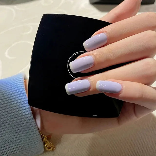 24Pcs Blue Flame Love Wearing False Nails Press On Nail Tips Full Cover Manicure Detachable Special Artificial Fake Nails Art