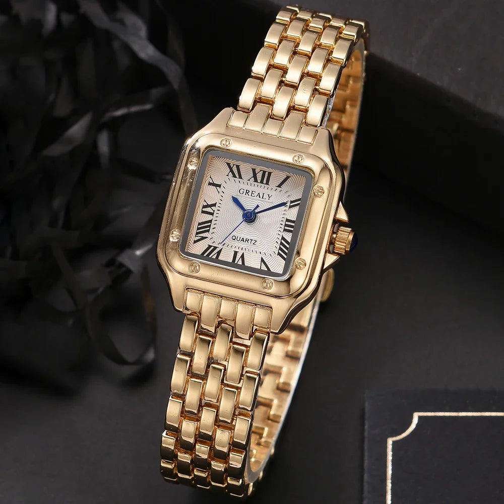 Ladies Fashion Casual Quartz Watch Women Business Stainless Steel Strap Watch