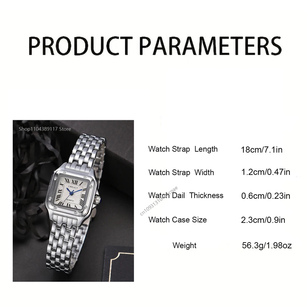 Ladies Fashion Casual Quartz Watch Women Business Stainless Steel Strap Watch